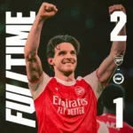 Arsenal Kembali Ke Puncak setelah Menang 2-1 vs Brighton di Emirates Stadium